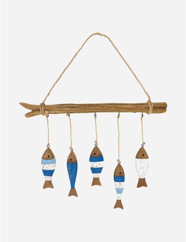 COLGANTE DE 5 PECES DE MADERA
