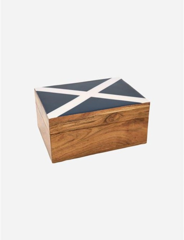 CAJA CON TAPA ESMALTADA BANDERAS MARINERAS