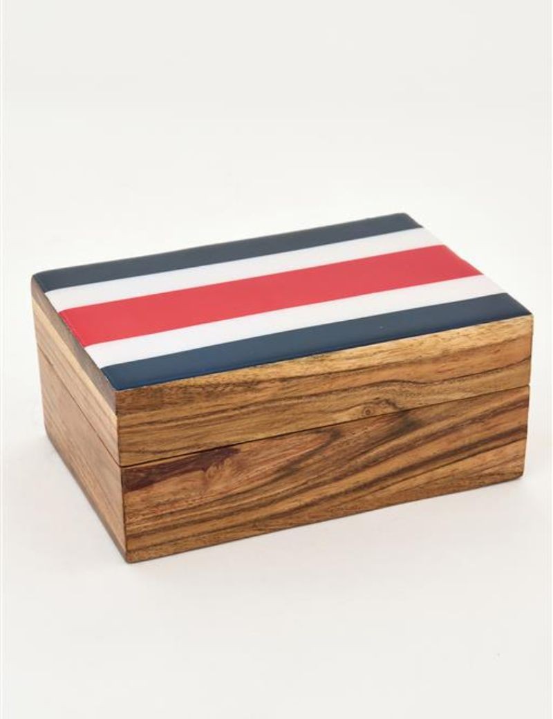 CAJA CON TAPA ESMALTADA BANDERAS MARINERAS