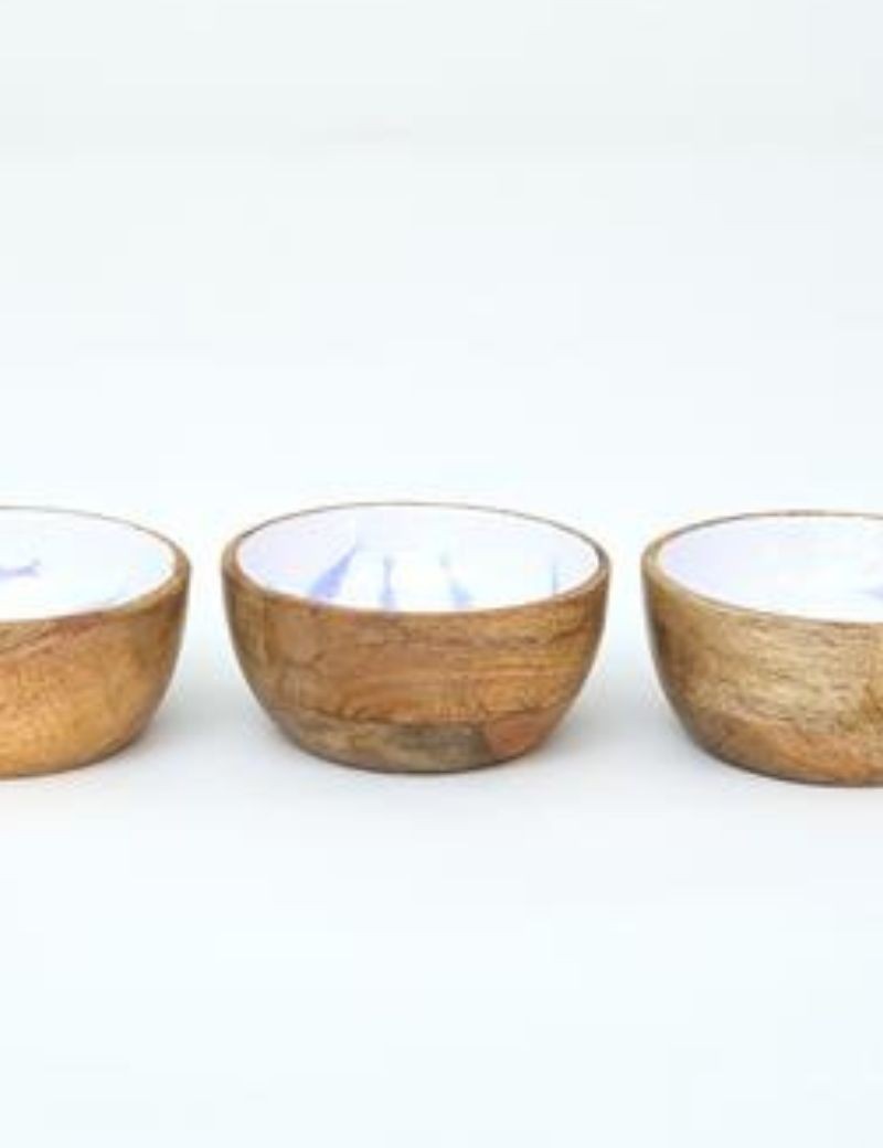 BOL DE MADERA ESMALTADA PECES