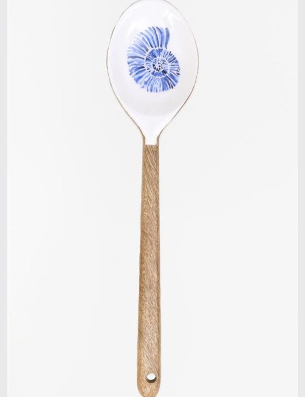 CUCHARA DE MADERA ESMALTADA CARACOLA