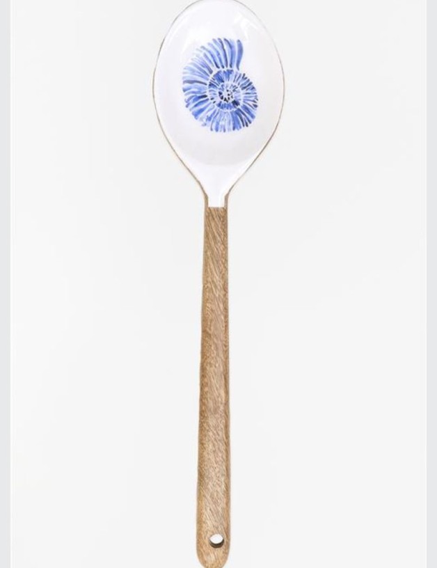 CUCHARA DE MADERA ESMALTADA CARACOLA