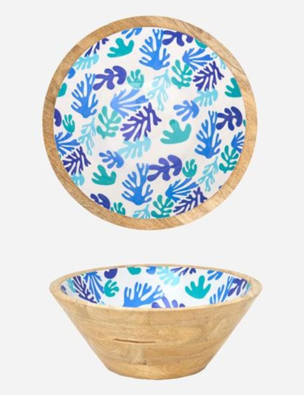 BOL DE MADERA ESMALTADA CORAL