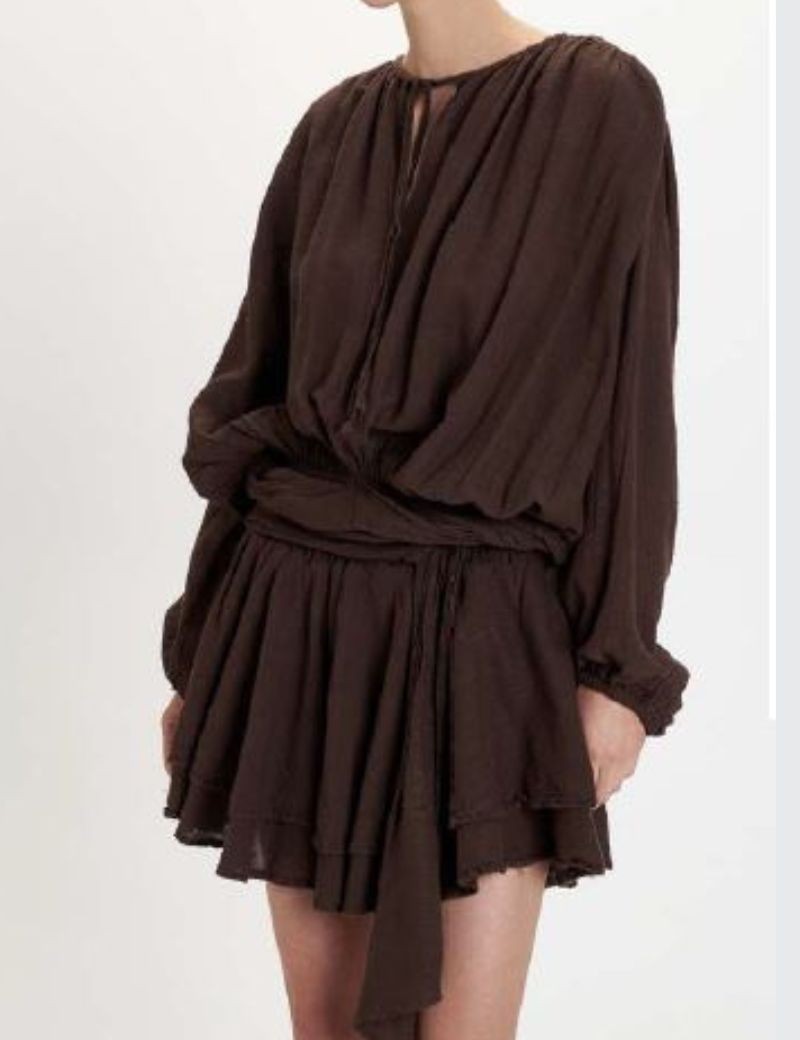 MINI DRESS LISO PEARL & CAVIAR