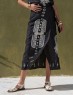 FALDA DE RAMIE CON BORDADO PLATA NEMA RESORT WEAR